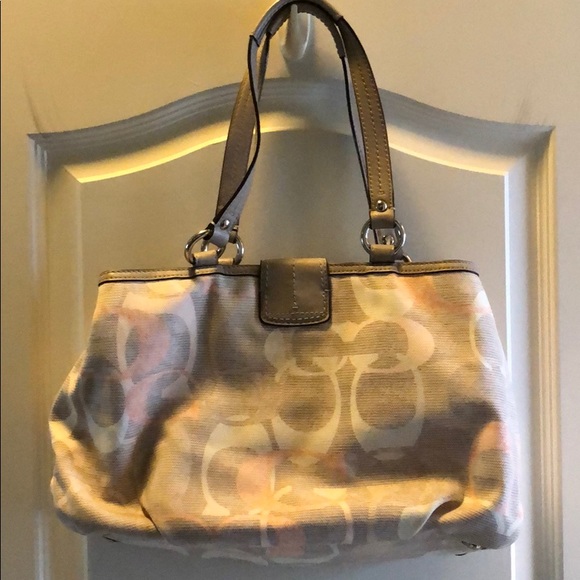 Coach woman’s canvas multi color purse - Picture 2 of 4